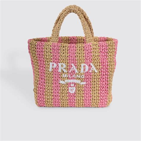 prada raffia stripe tote|prada small raffia tote bag.